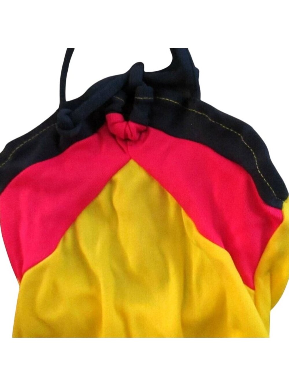 Vintage 1980's Girls Swimsuit Size 3T 3X One Piece  COLORBLOCK MADE USA NEW NWOT